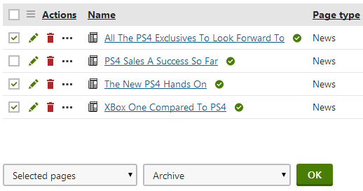 Archiving multiple pages